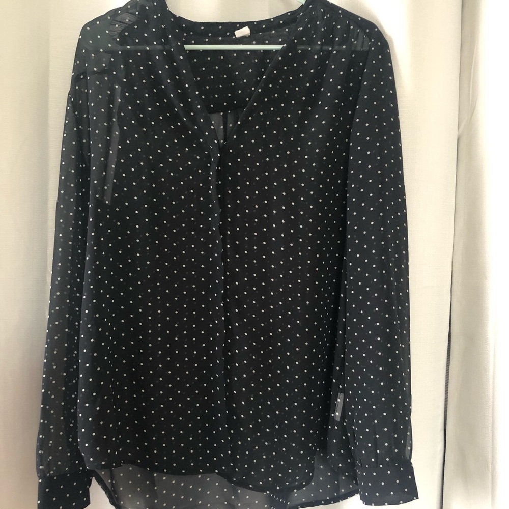 Old Navy sheer long sleeve blouse